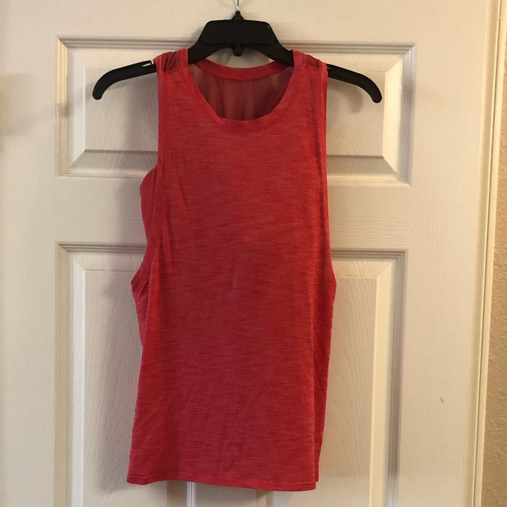 Lululemon crossback built in bra tank coral orange